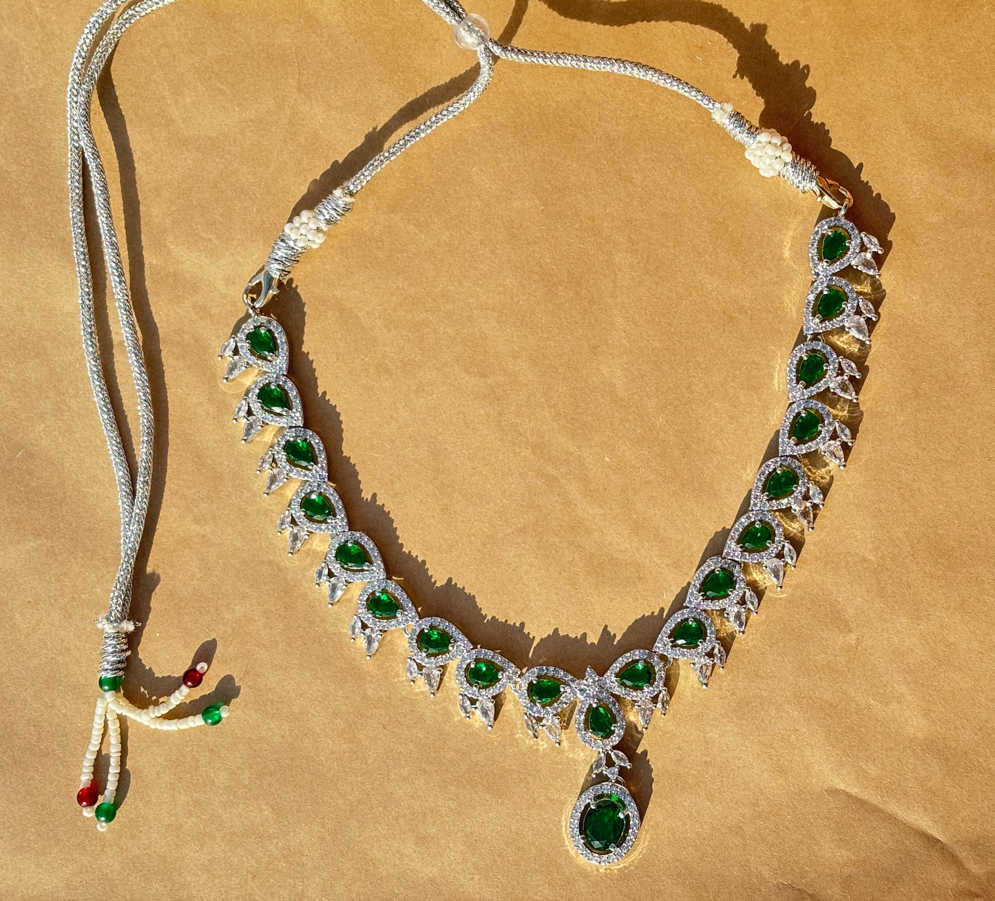Emerald Cascade Royale Necklace Set