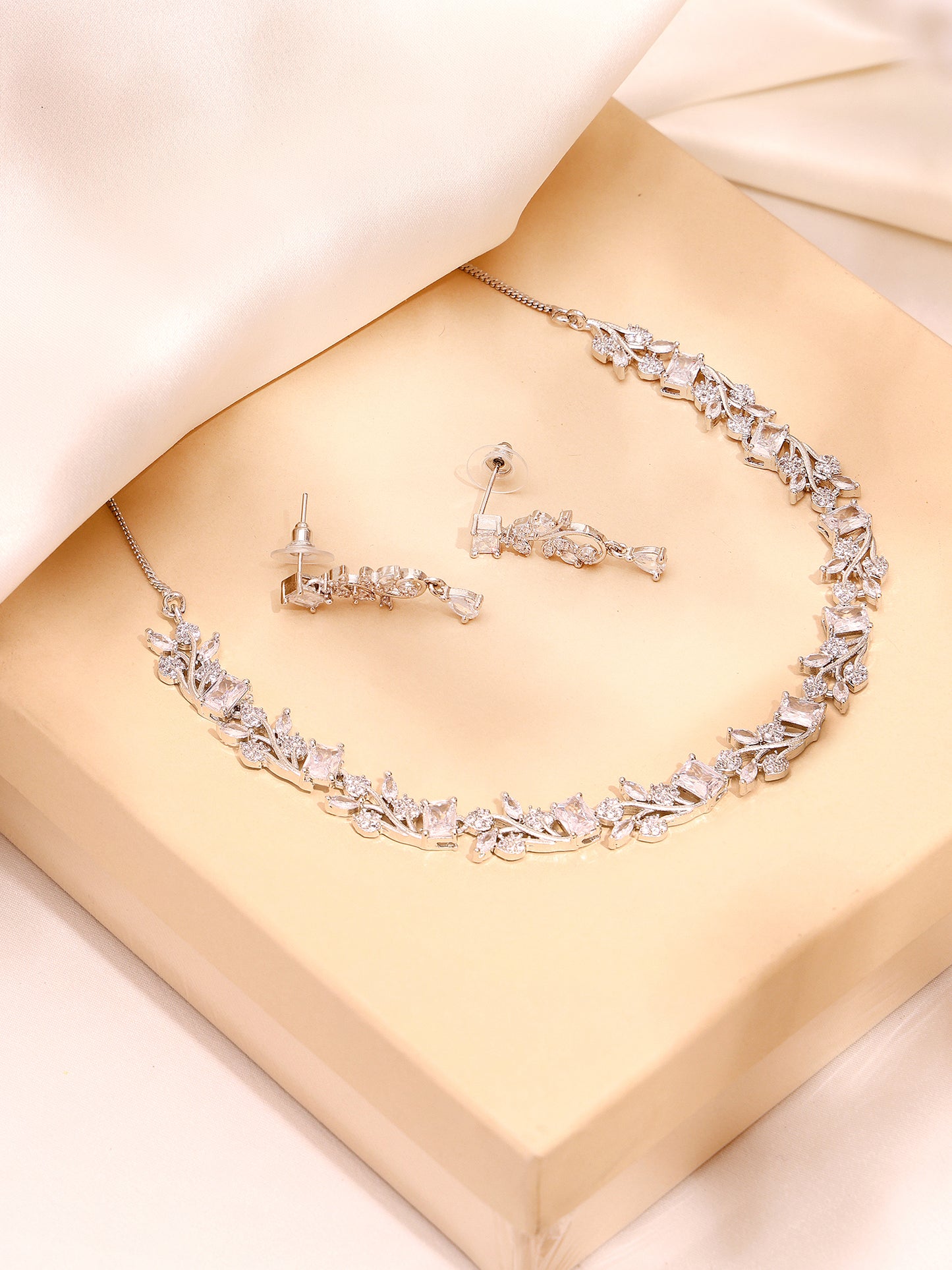 Radiant Frost Necklace and Earring Set