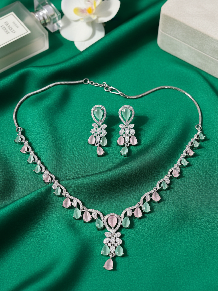 Pastel Dream Necklace & Earrings Set