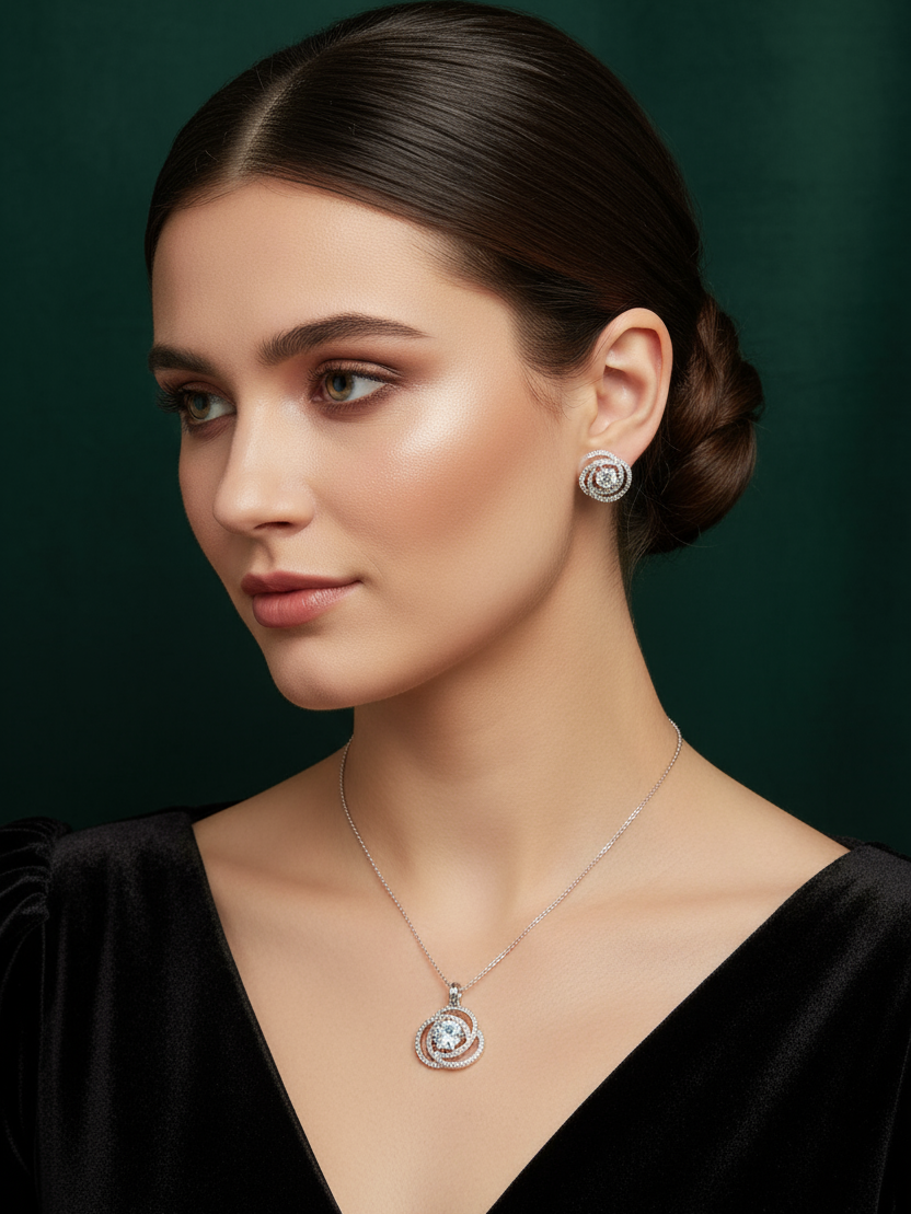Radiant Orbit Crystal Jewelry Set