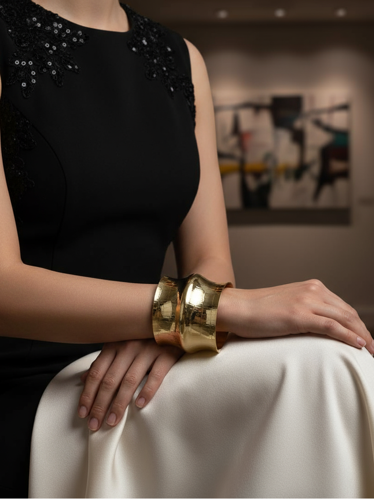 Gold Mirror Cuff Bracelet