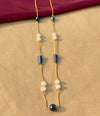 Black & White Beaded Gold-Toned Everyday Chain