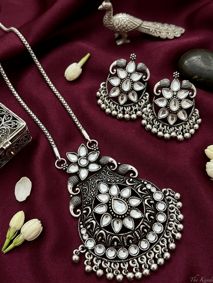 Noor Antique Mirror Necklace Set