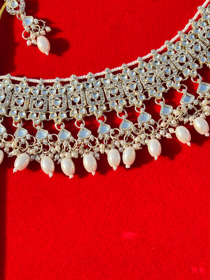 Royal Pearl and Kundan Bridal Jewellery Set