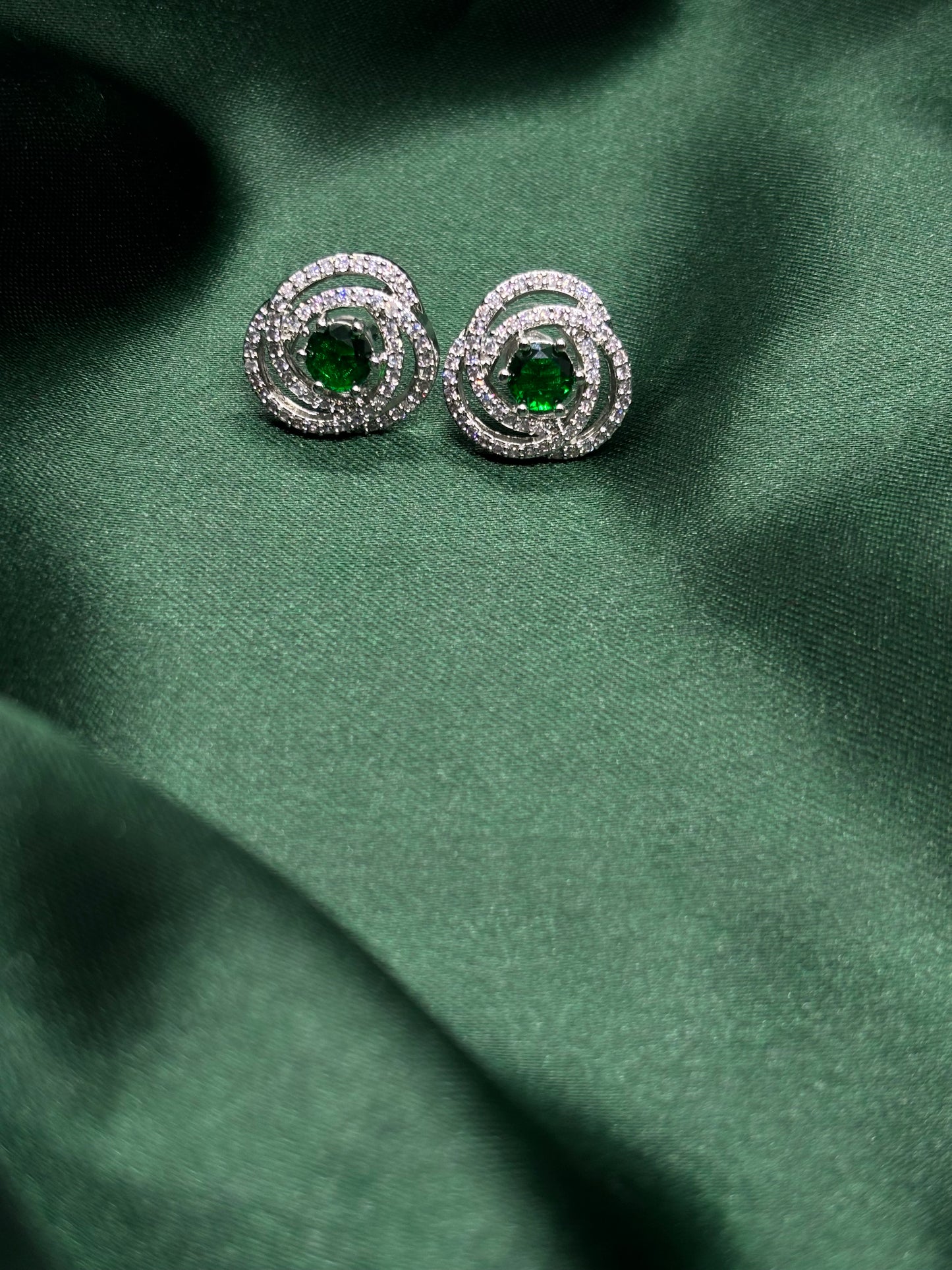Emerald Orbit Crystal Necklace Set