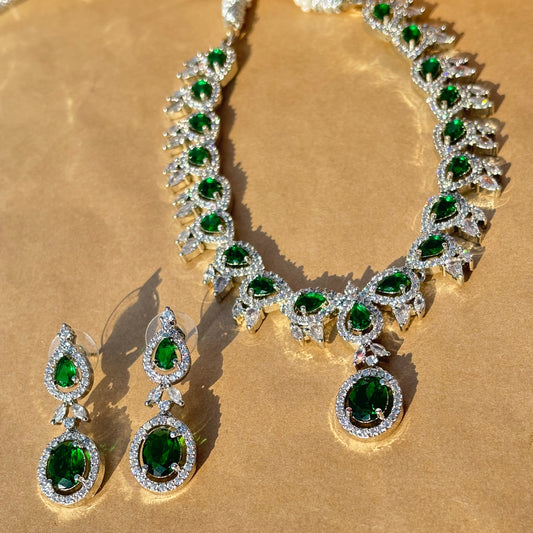 Emerald Cascade Royale Necklace Set