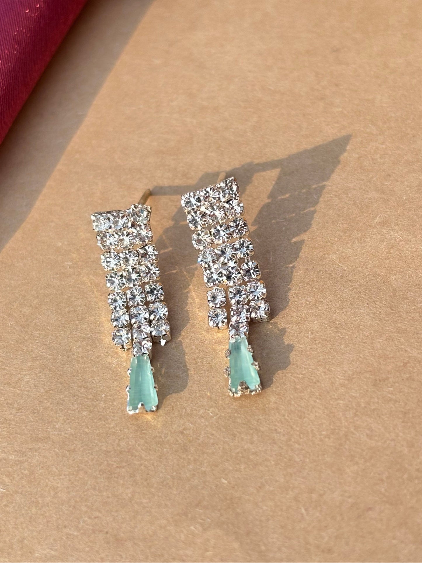Pastel Gemstone Dual-Layer Necklace and Earring Set