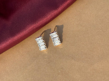 Radiant Elegance Baguette Necklace & Earring Set