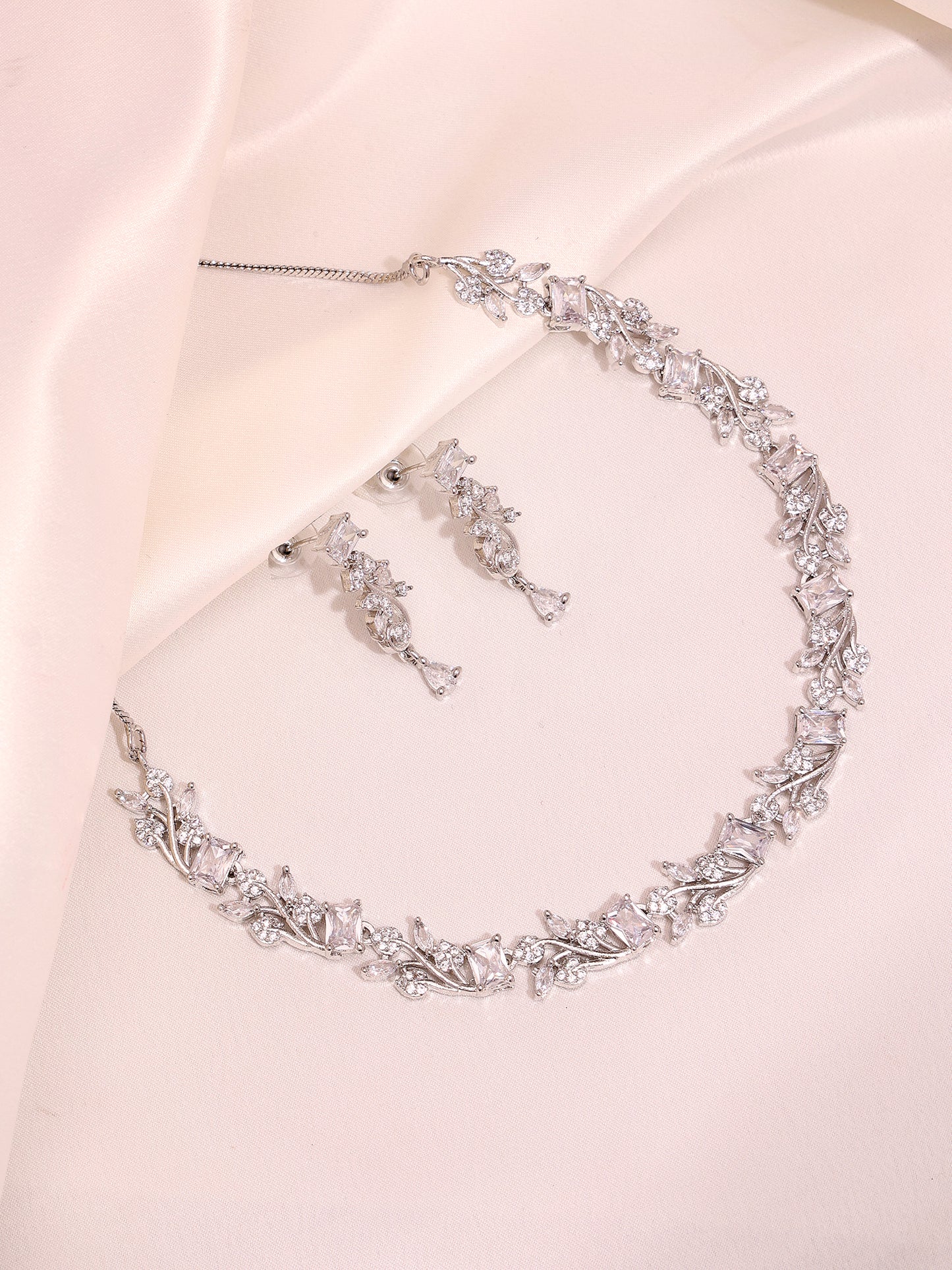 Radiant Frost Necklace and Earring Set