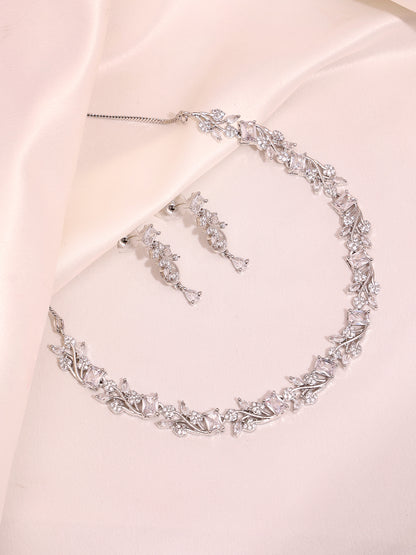 Radiant Frost Necklace and Earring Set