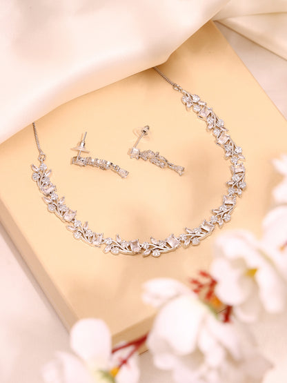 Radiant Frost Necklace and Earring Set