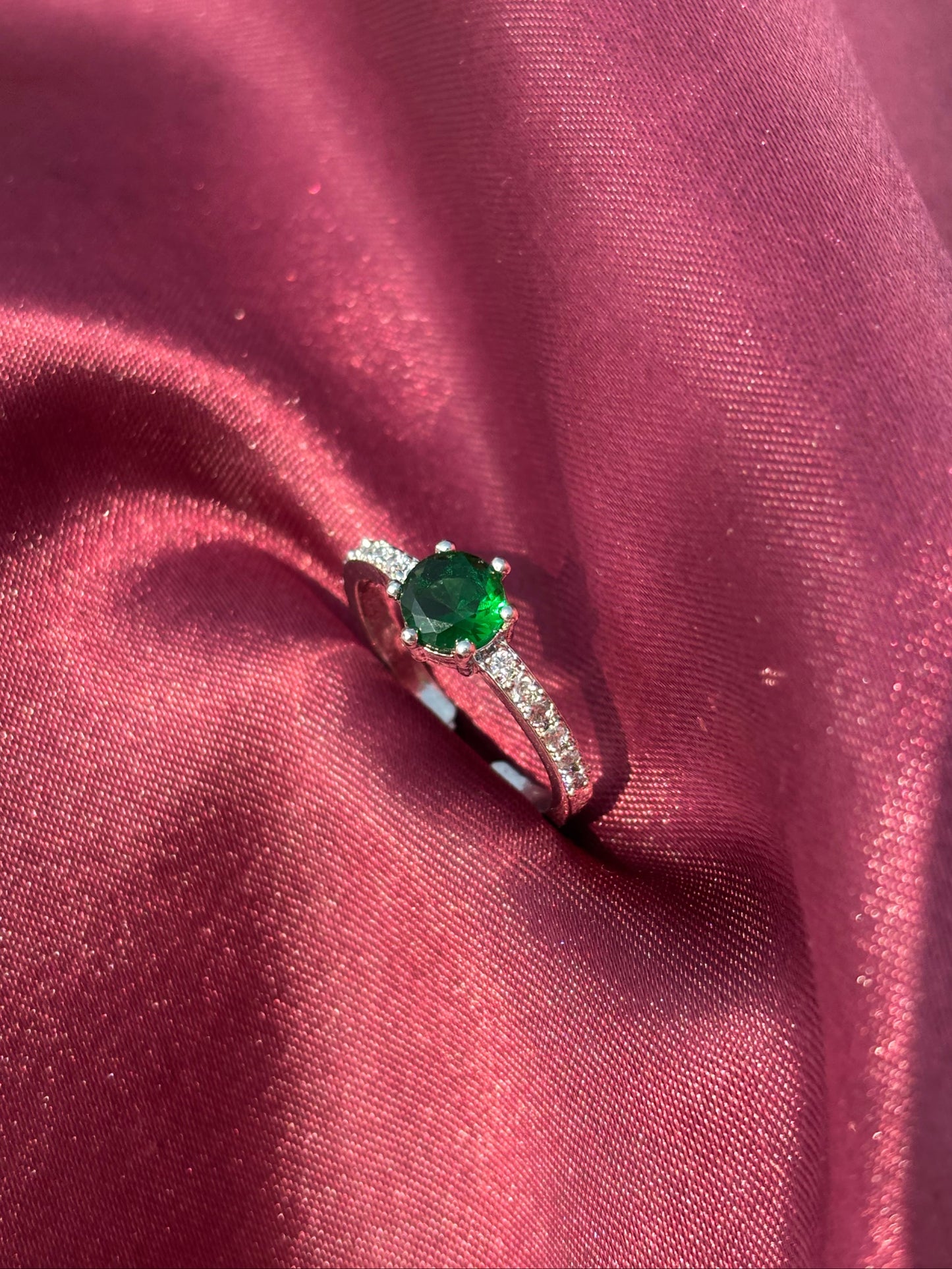 Emerald Horizon Adjustable Ring