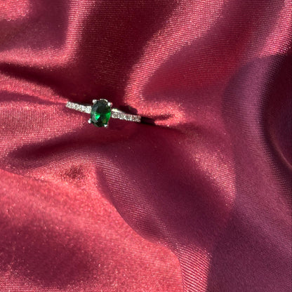 Emerald Horizon Adjustable Ring