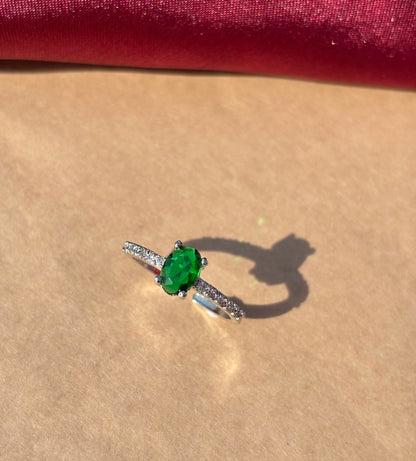 Emerald Horizon Adjustable Ring