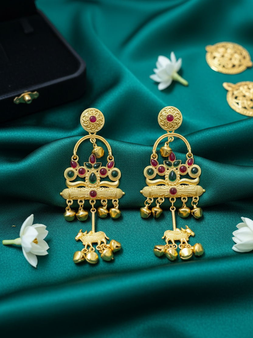 Sacred Cow Temple Earrings