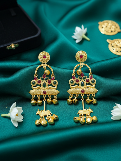 Sacred Cow Temple Earrings