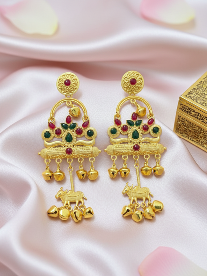 Sacred Cow Temple Earrings