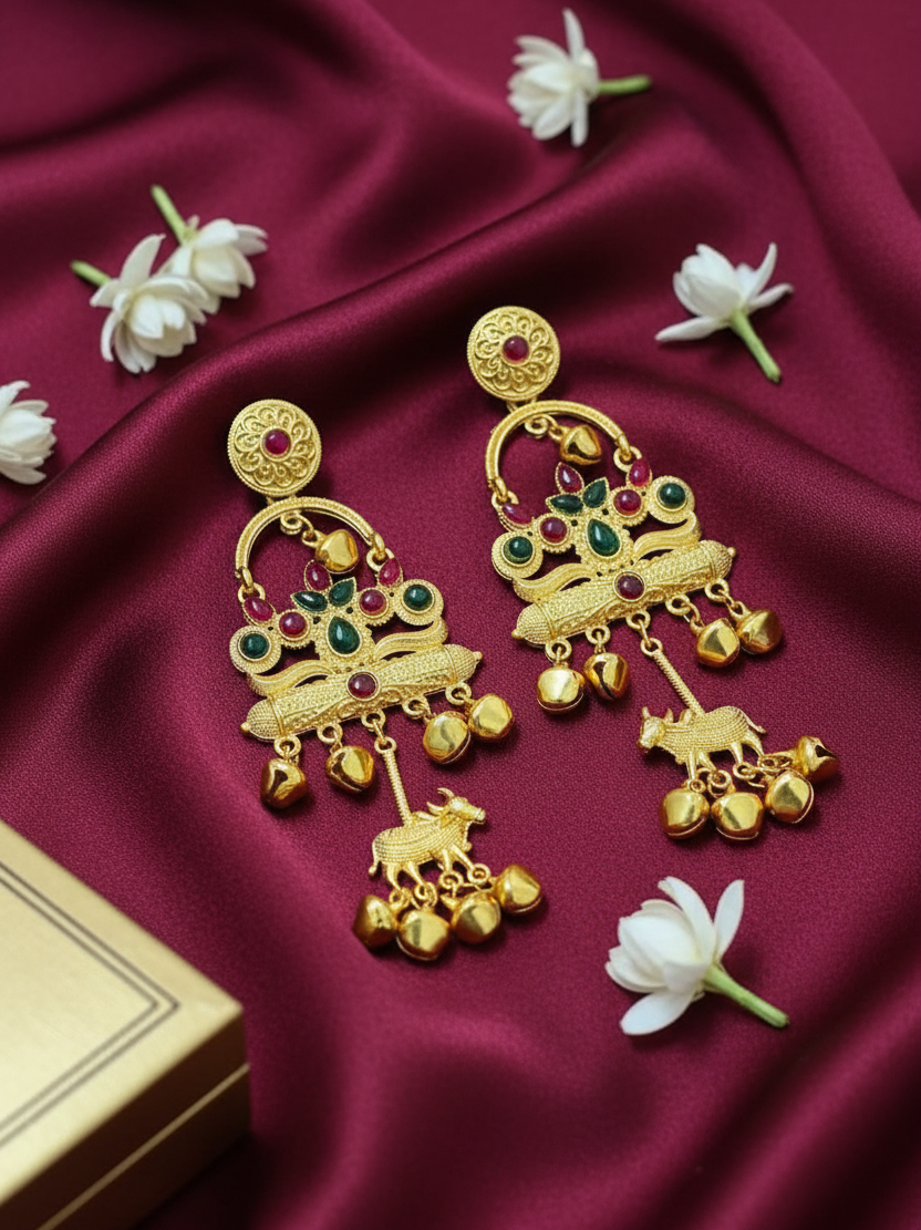 Sacred Cow Temple Earrings