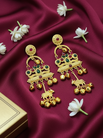 Sacred Cow Temple Earrings