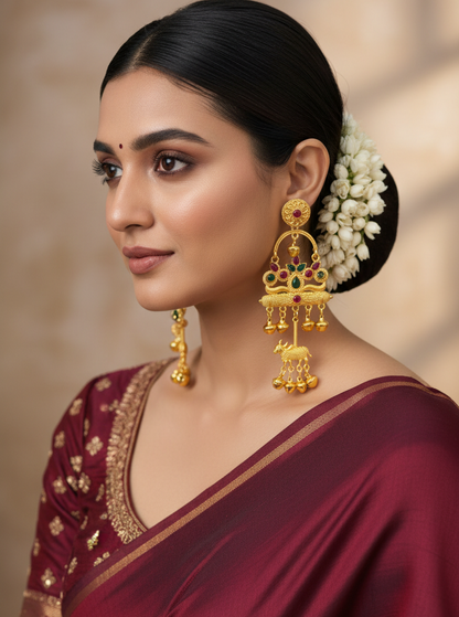 Sacred Cow Temple Earrings