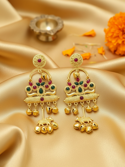 Sacred Cow Temple Earrings