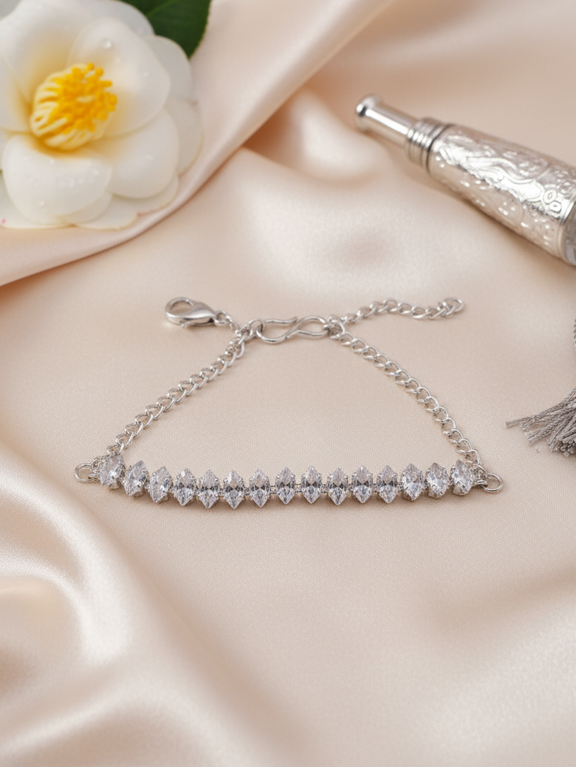 Marquise Crystal Chain Bracelet
