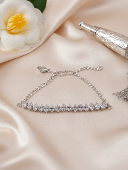 Marquise Crystal Chain Bracelet