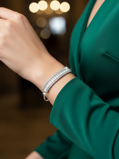 Triple Row Baguette Bracelet