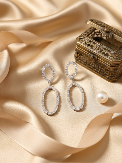 Double Oval Hoop Earrings