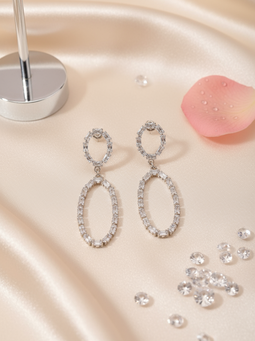 Double Oval Hoop Earrings