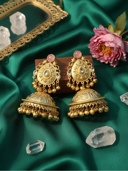 Paisley Temple Jhumka Earrings