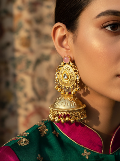 Paisley Temple Jhumka Earrings