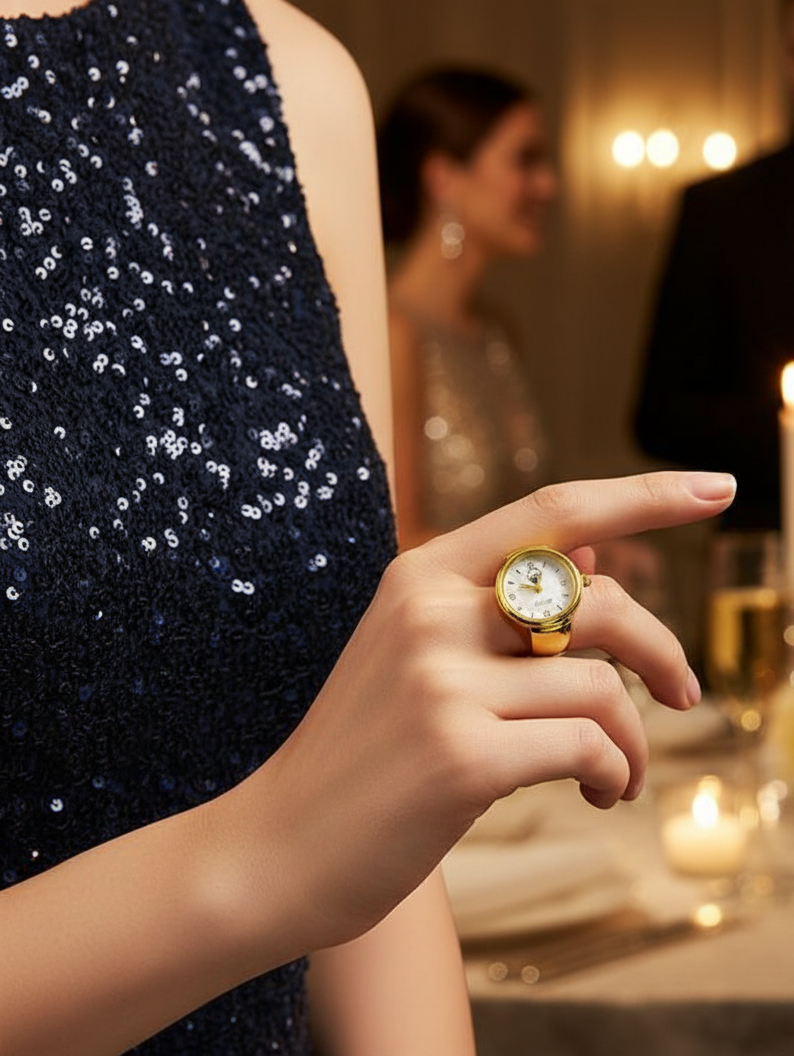 Golden Watch Ring