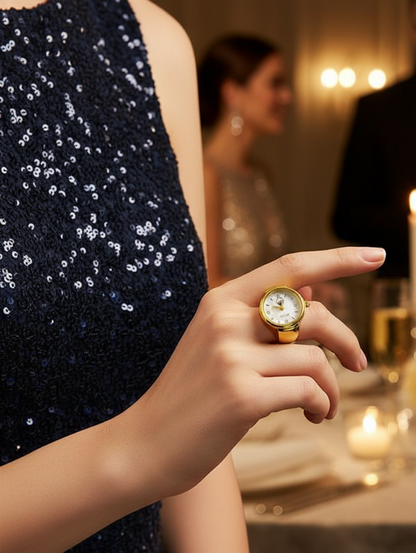 Golden Watch Ring