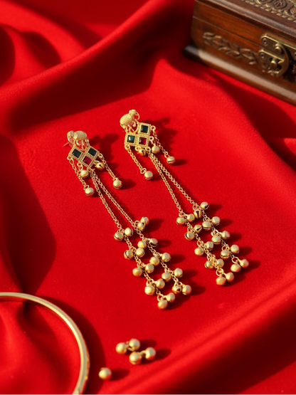 Royal Elephant Kan Chain Earrings