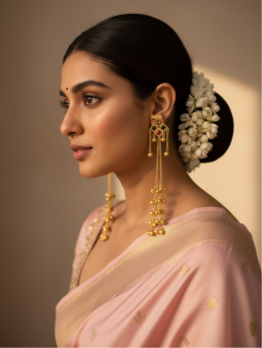 Royal Elephant Kan Chain Earrings