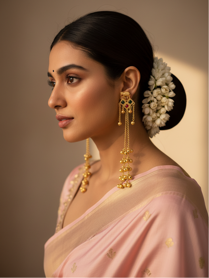Royal Elephant Kan Chain Earrings