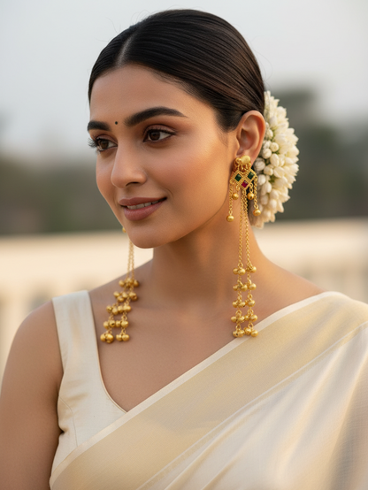 Royal Elephant Kan Chain Earrings