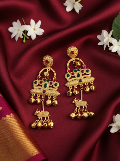 Sacred Cow Temple Earrings