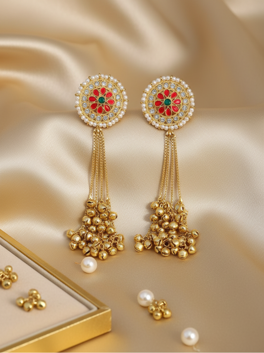 Maharani Ghungroo Ear Cuff Earrings