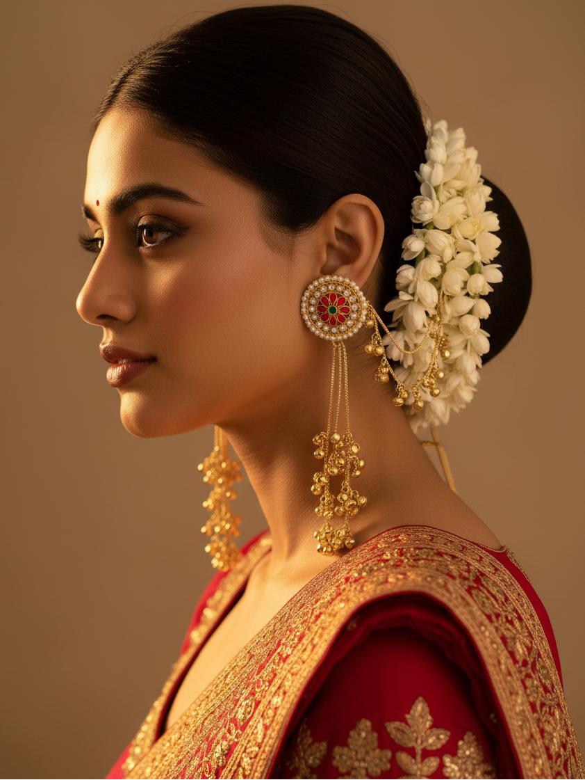 Maharani Ghungroo Ear Cuff Earrings