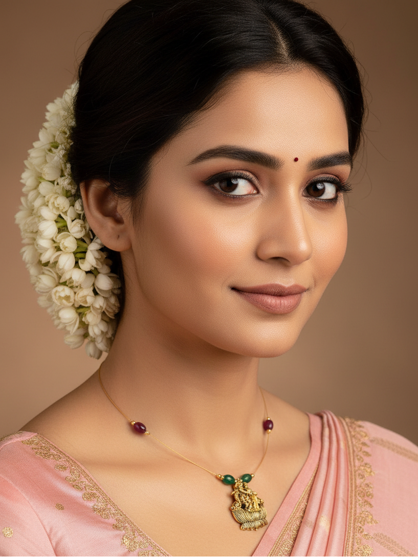 Radha Krishna Pendant Minimalist Necklace