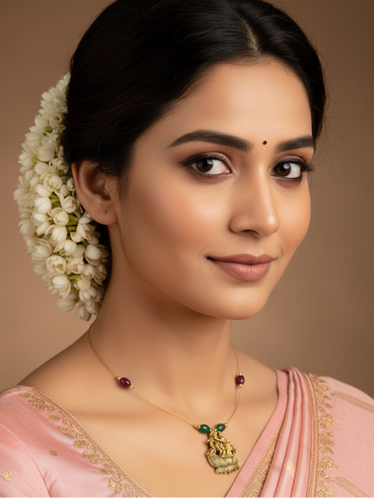 Radha Krishna Pendant Minimalist Necklace