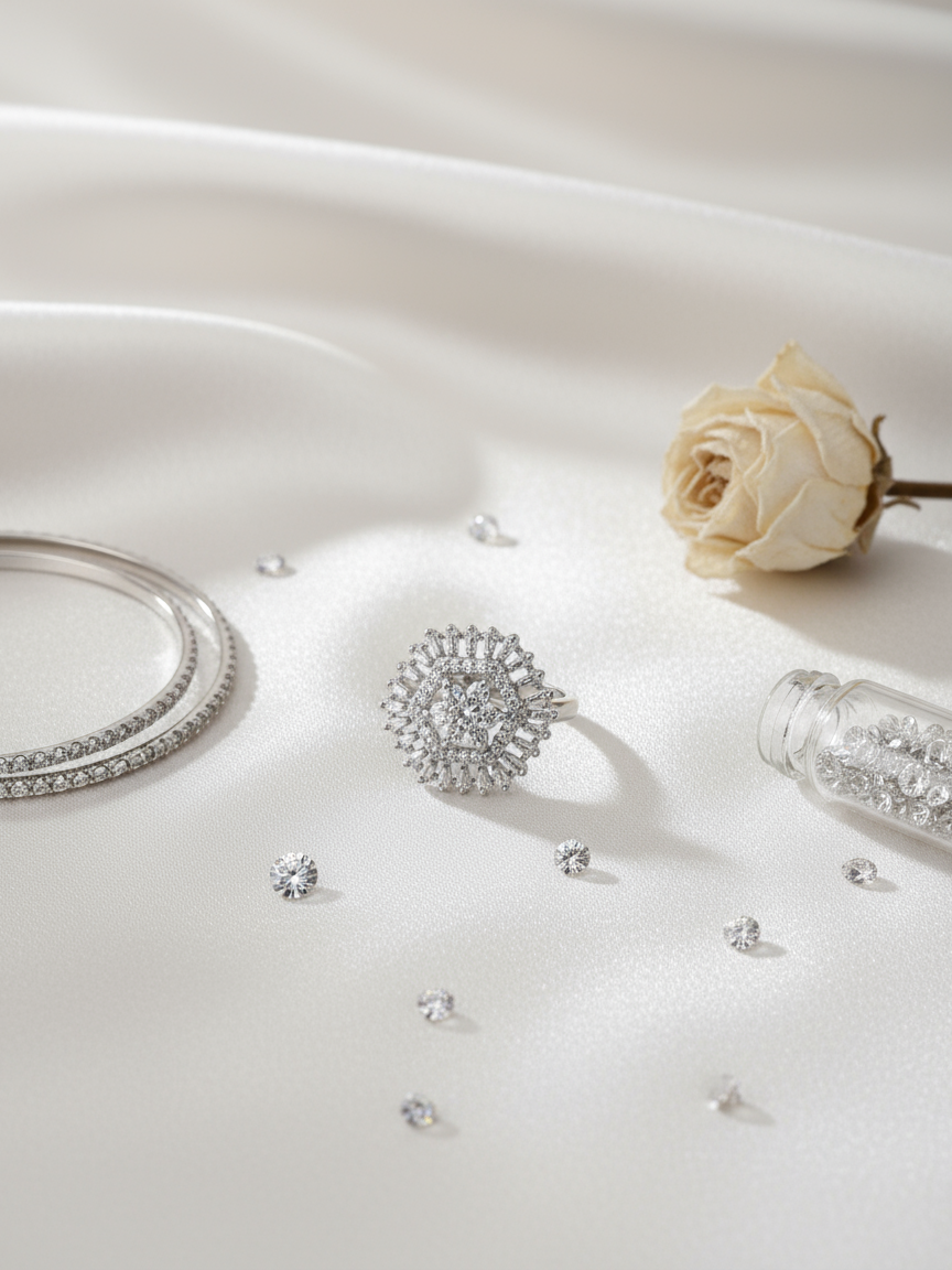 Triple Halo Statement Ring