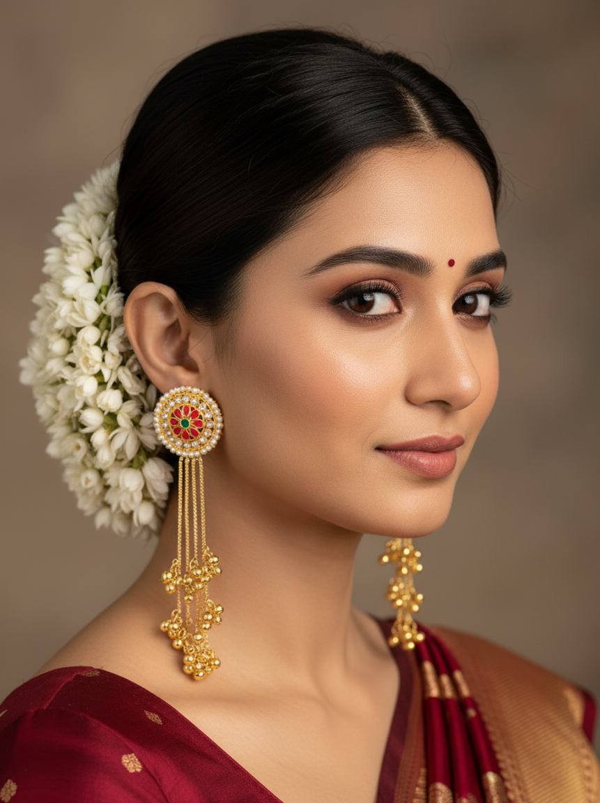 Maharani Ghungroo Ear Cuff Earrings