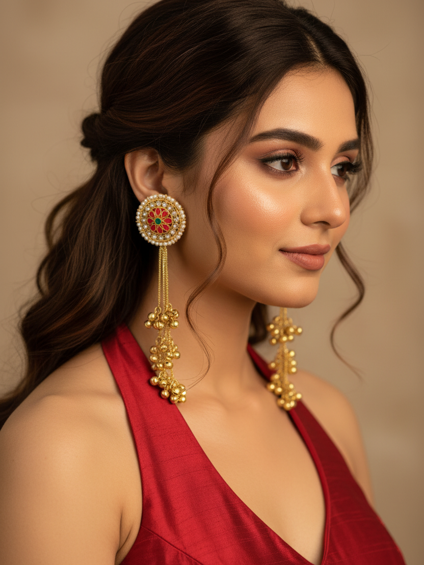 Maharani Ghungroo Ear Cuff Earrings