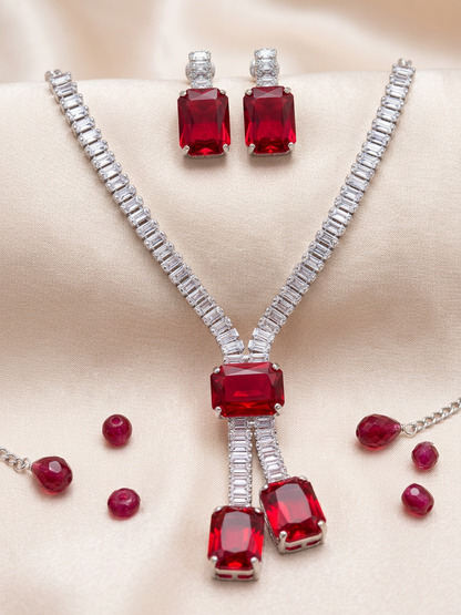 Scarlet Sparkle Necklace Set