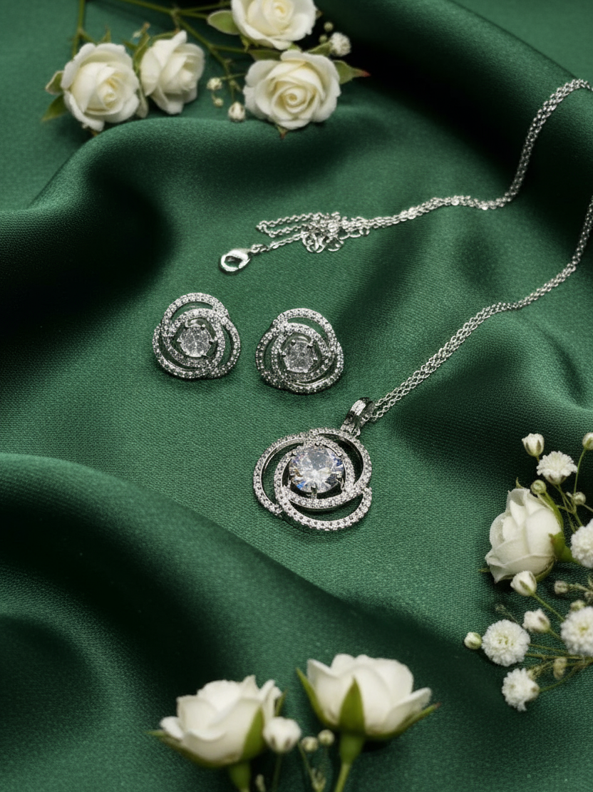 Radiant Orbit Crystal Jewelry Set