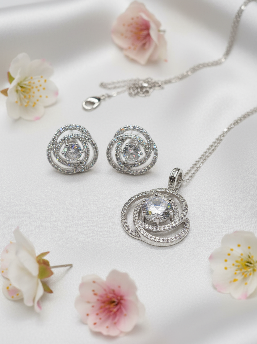 Radiant Orbit Crystal Jewelry Set