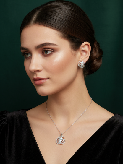Radiant Orbit Crystal Jewelry Set